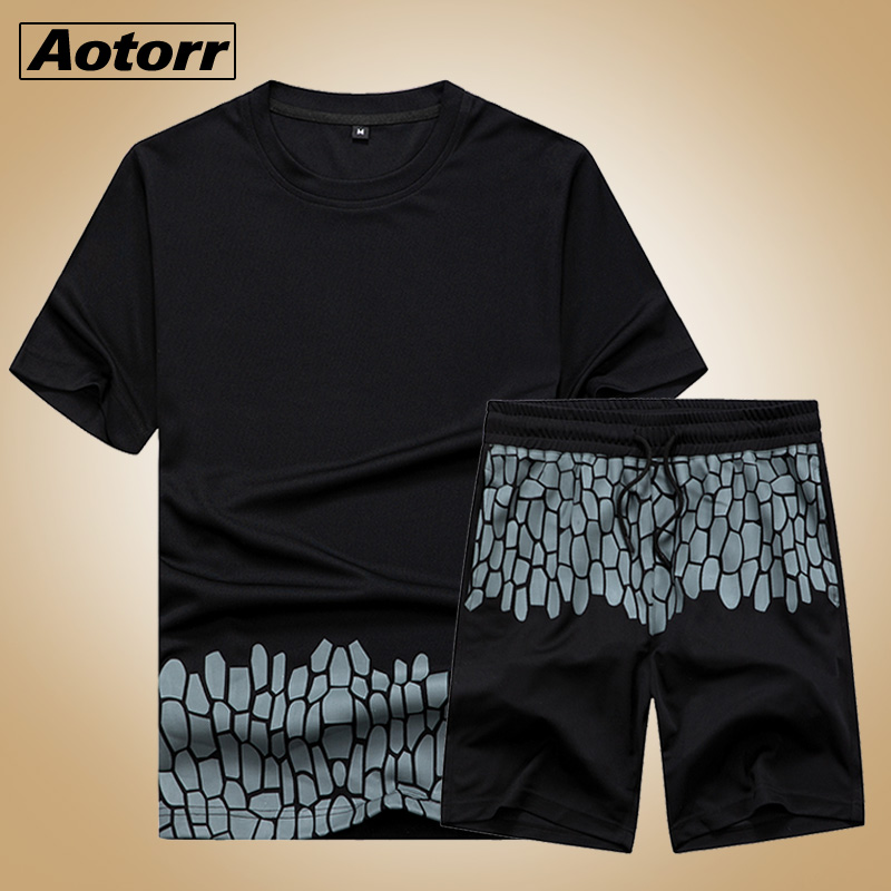 

Casual Men Sets Summer Solid Sports Suit Two Piece T Shirts+Shorts Men's Sportswear Jogger Slim Fit Tracksuit Quick Dry EU size, Tz59jmblue