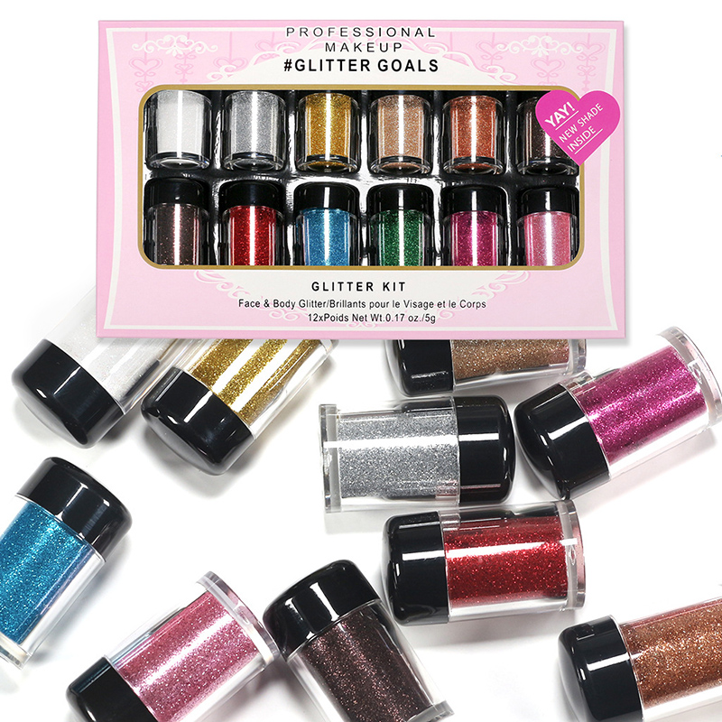 

12 Bottles/Set Nail Art Sequins Glitter Powder Manicure Decor Tips Mixed Polish Nail Stickers Set EY669