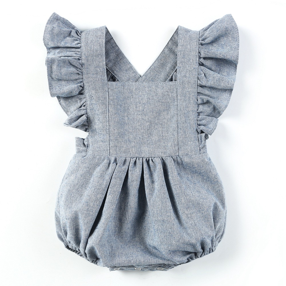 Newborn Baby Boy Girl Cotton One-Piece Romper Jumpsuit Outfit Sunsuit Overalls