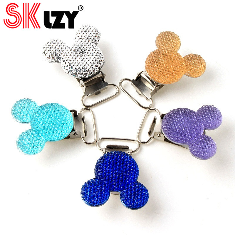 

5PCS Color Cartoon Animal Shape Pacifier Clip For Holder DIY Baby Pacifier Chain Teether Chain Accessories Clip