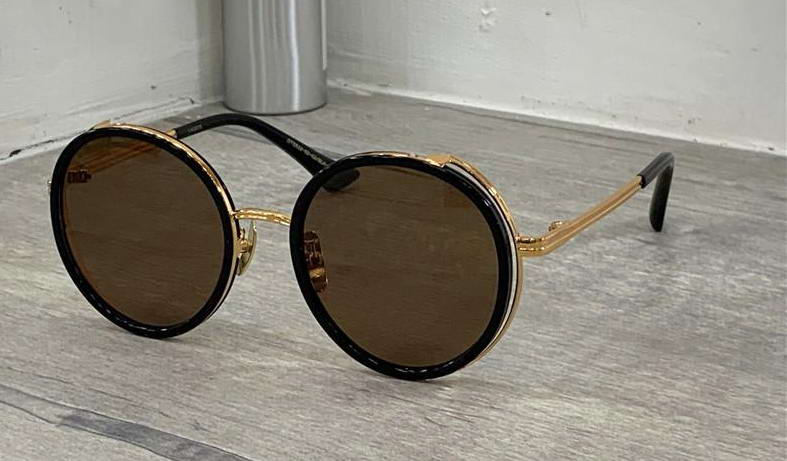 

Black Gold/Brown Round Sunglasses 532 Run Way Sun Glasses Fashion women sunglasses new with box