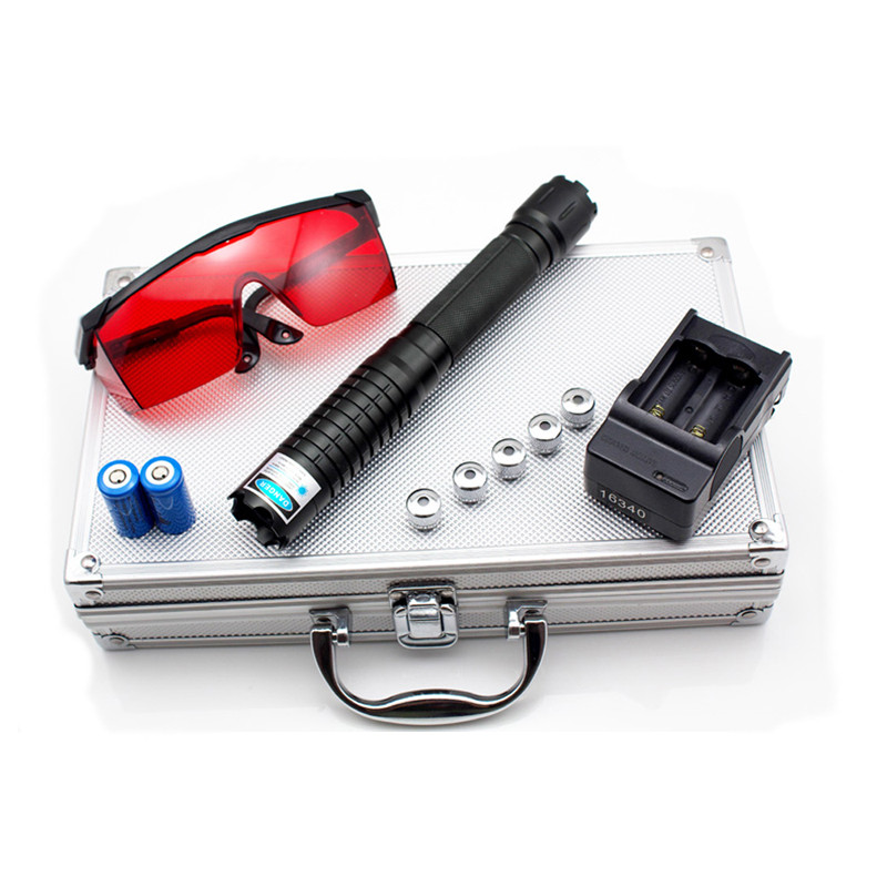 

Most Powerful Outdoor Burning Laser Torch 445nm 10000m Focusable Blue Laser Pointers Flashlight