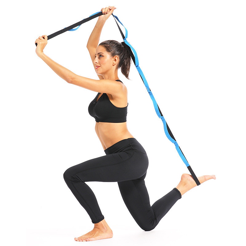 

Women Fitness Stretch Out Yoga Strap With 2M Flexible Loops Pilates Workouts Physical Training Body Building Resistance Belt, Blue