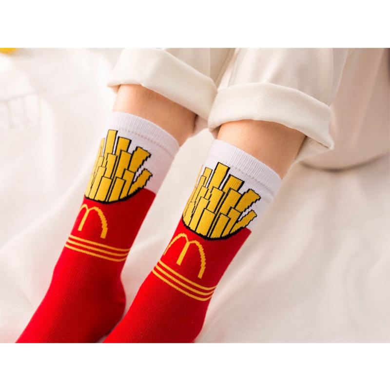 

Women Socks Hosiery Funny Cute Cartoon Fruits Banana Avocado Lemon Egg Cookie Donuts Food Happy Japanese Harajuku Skateboard Socks, Cookies