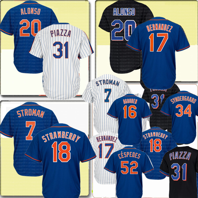 

20 Pete Alonso 7 Marcus Stroman Jersey 31 Mike Piazza 18 Darryl Strawberry 48 Jacob deGrom 52 Cespedes Baseball Jerseys