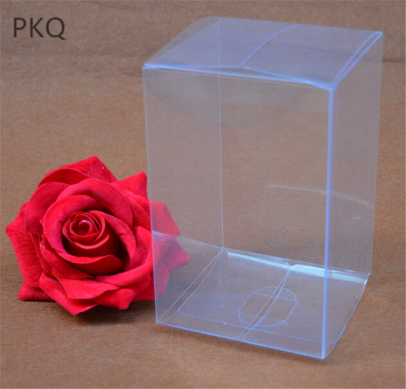 

30pcs 7*7*H Plastic Clear PVC Boxes Transparent Waterproof Gift Box PVC Carry Cases Packaging Boxes