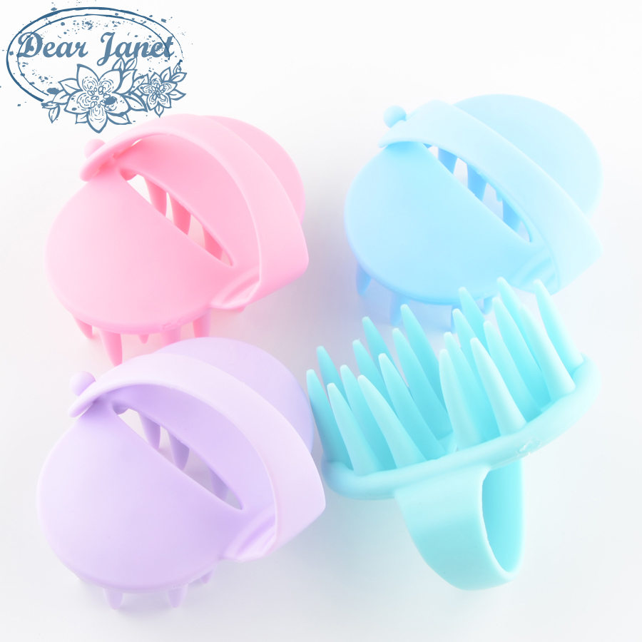 

1 pcs Portable Massage Brush Integrated Silicone Head Body Scalp Massage wet & dry Comb Hair Washing Comb Shower Bath Brush