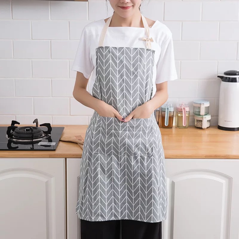 

Nordic Style Hot Fashion Lady Women/Men Adjustable Cotton Linen High-grade Kitchen Apron For Cooking Baking Restaurant Pinafore