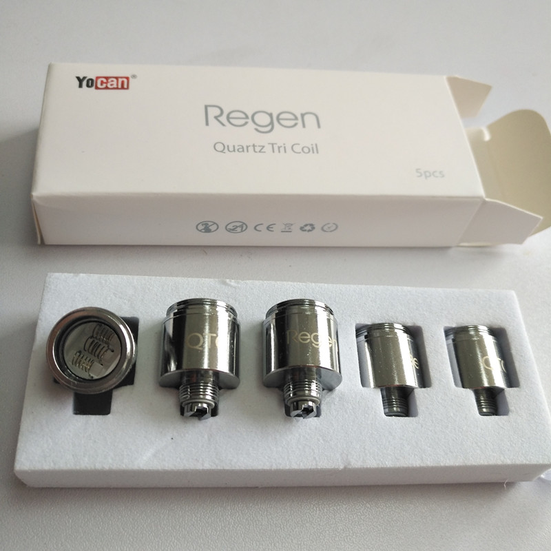 

Original Yocan Regen QTC Coils Quartz Tri Coil QDC For Wax Clean Vapor 5pcs/pack