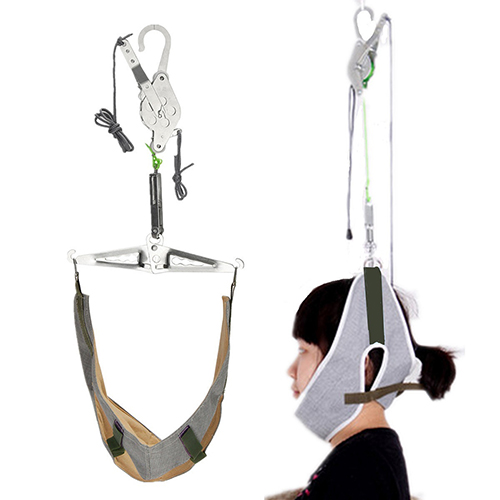 

Neck Back Head Massager Stretcher Cervical Traction Stretch Gear Brace Device Kit Adjustment Chiropractic Pain Relief Relaxation