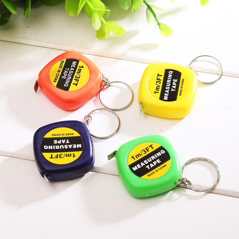 

Mini 1M Tape Measure With Keychain Small Steel Ruler Portable Pulling Rulers Retractable Tape Measures Flexible Gauging Tools VT0321