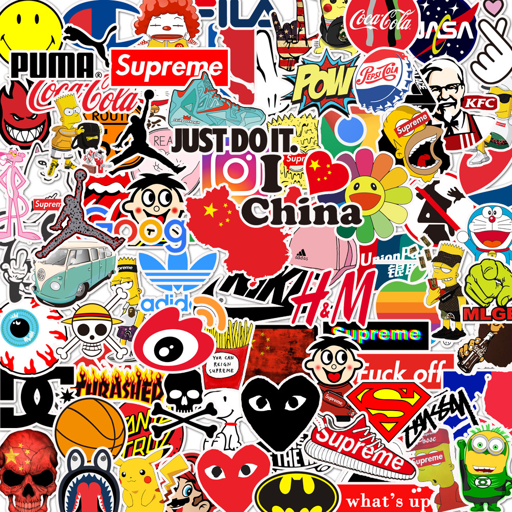 cartoon stickers for bikes