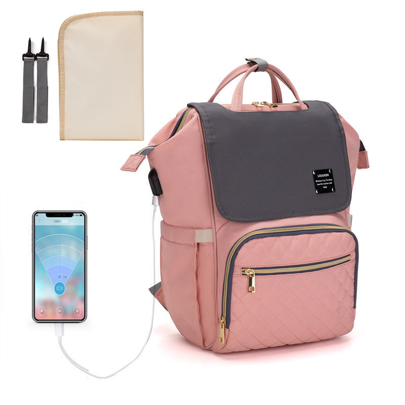 

LEQUEEN Diaper Bag Changing pad straps Maternity Bag Baby Care Travel Waterproof Antifouling Backpack Stroller Nappy, 03