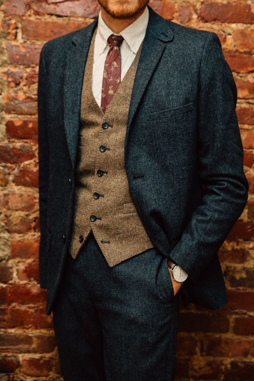 

Men's Slim Fit Suit 3 Pieces Jacket Vest Pants Sets Handsome Groom's Wedding Suit Formal Business for man Wear, Black