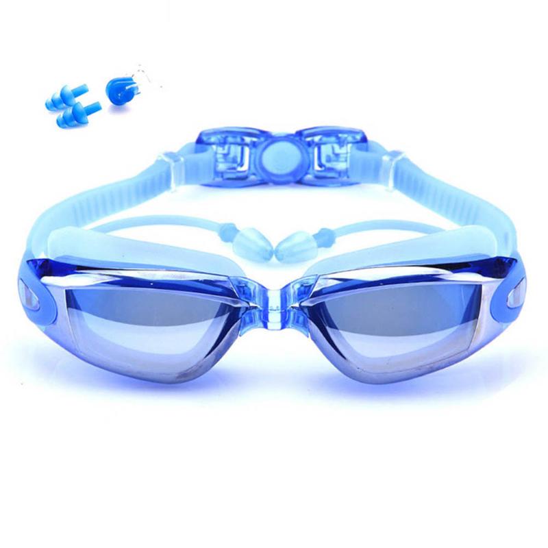 

Swimming Goggles Adult Earplug Waterproof Anti-Fog Glasses Men Arena Water Swim Eyewear Silicone Swimming Goggle Suit