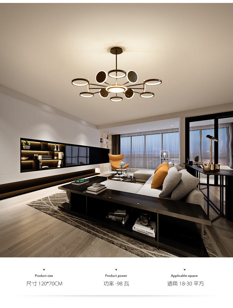 

Luxury Nordic ceiling pendant modern minimalist living room bedroom lamp new pendant atmospheric creative ceiling pendant