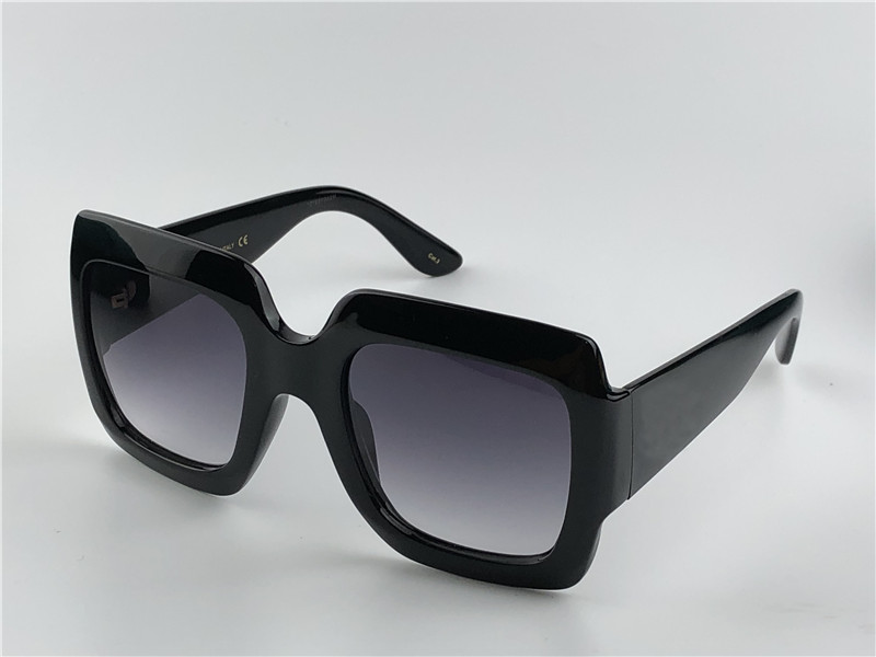 

New fashion design woman sunglasses 0053 black large frame square frame classic simple elegant glasses uv400 outdoor protective eyewear