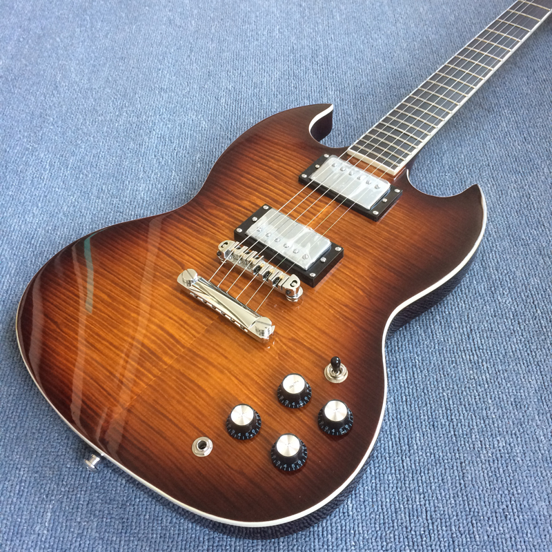 

High quickly Custom SG Tobacco Burst Maple Top Mahogany Body Electric Guitar Rosewood fingerboard without inlay 1901