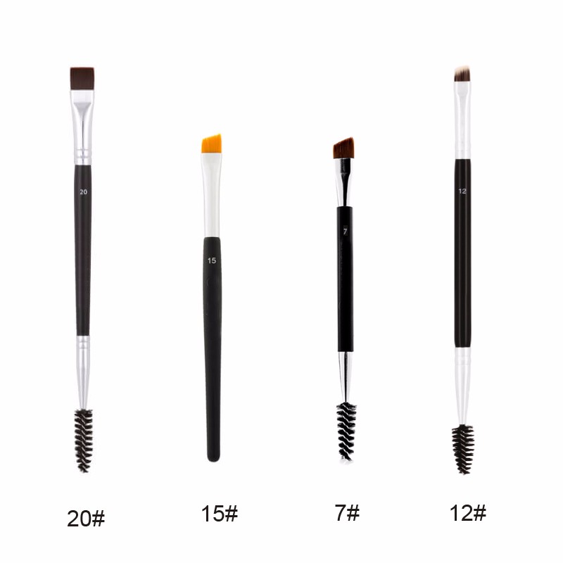 

Professional Dual Sided Duo Brow Brush 12# 15# 7# 20# Eyebrow Enhancer Angled Eyebrow Brush + Comb Beauty Makeup Tool 10pcs