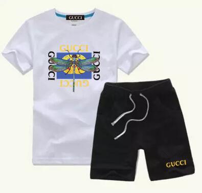 Baby Boys Outfit Short Sleeve Cartoon Animal Print Polo Shirt Tops+Shorts Kid Clothes Set Party Formal Suit for Age 2-7 Years Old