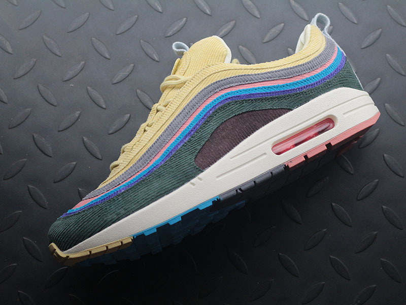 

Authentic Quality Sean Wotherspoon 1 Men Running Shoes Top Vivid Sulfur Multi Yellow Blue Hybrid Sports Sneakers With Original Box Size 13