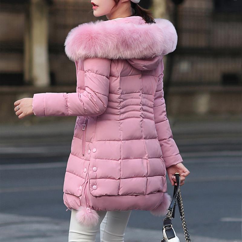

Faux Fur Parkas Women Down Jacket New Winter Jacket Women Thick Snow Wear Winter Coat Lady Clothing Female Jackets Parkas, Black