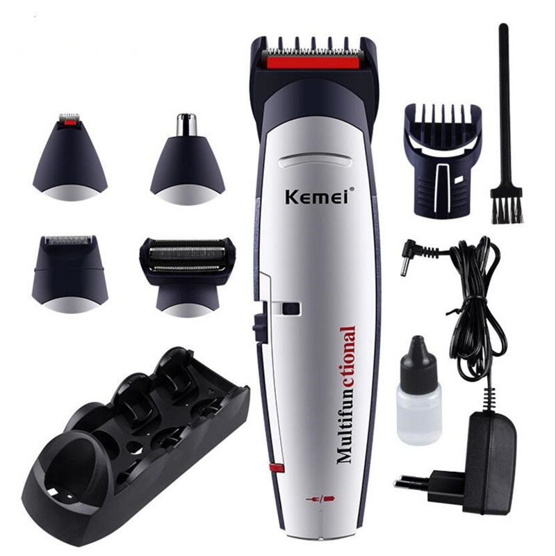 5 in 1 electric man grooming kit beard trimmer nose lettering cutter beard shaver styling clipper all in one body hair remover