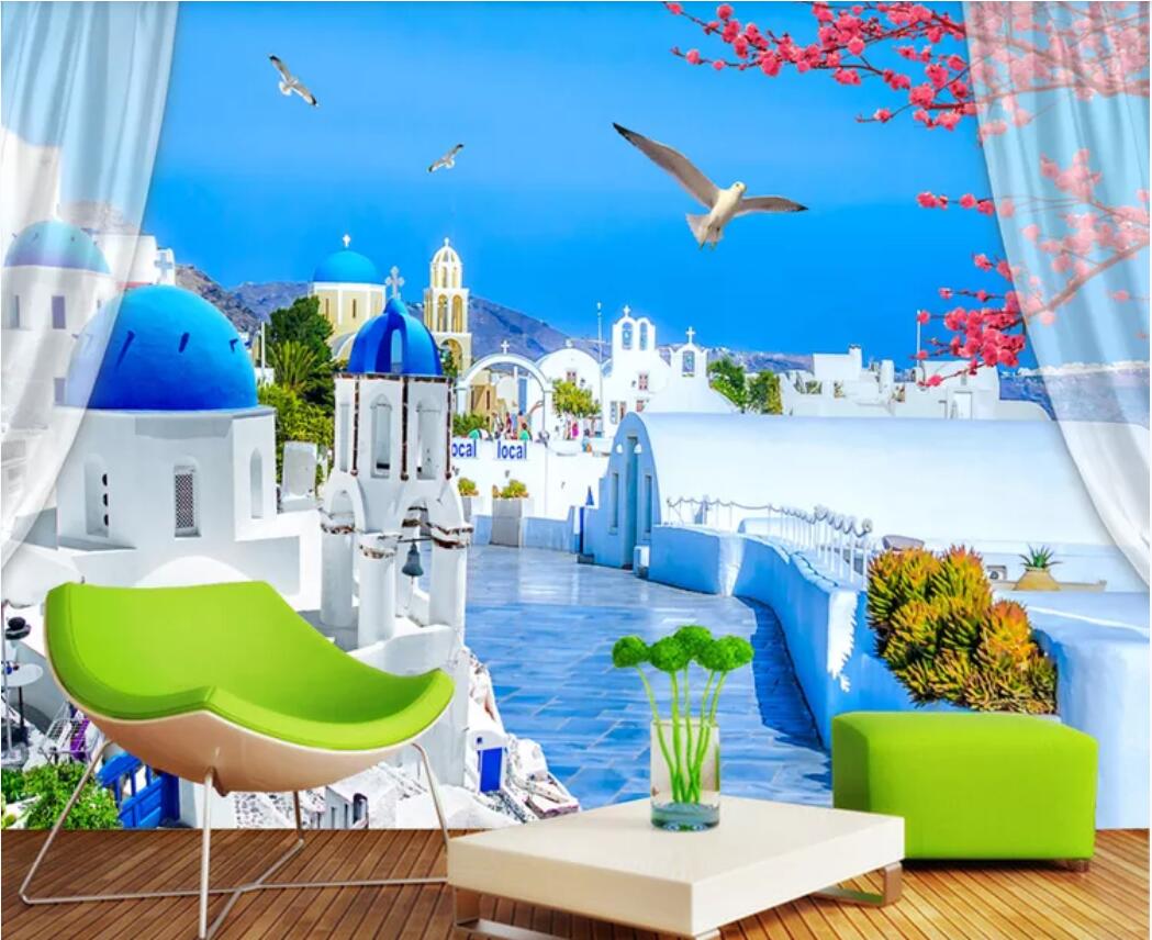 

3d room wallpaper custom photo mural Fresh fashion love sea HD 3D TV background wall wall art pictures wallpaper for walls 3 d, Non-woven fabric