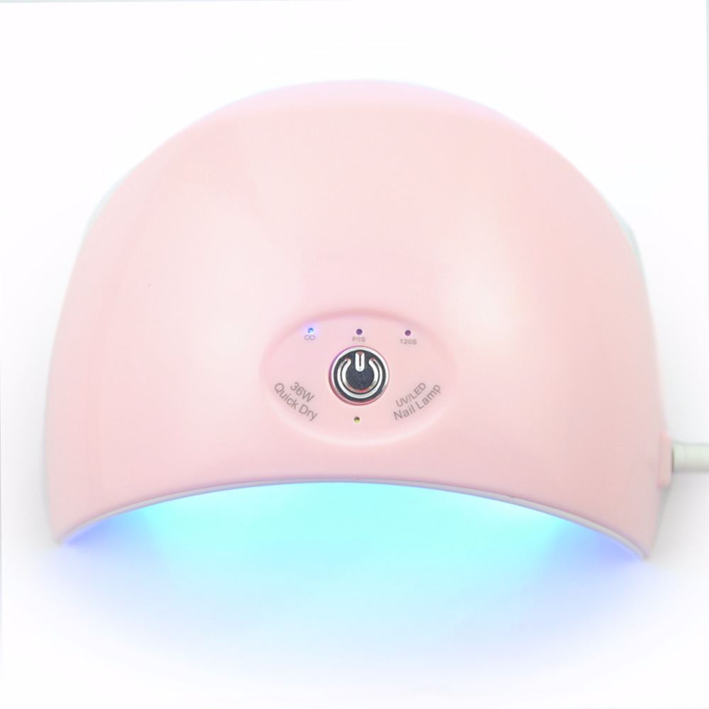 

New 36W UV Led Lamp Nail Dryer For All Types Gel 12 Leds UV Lamp for Nail Machine Curing 60s/120s Timer USB Connector, White