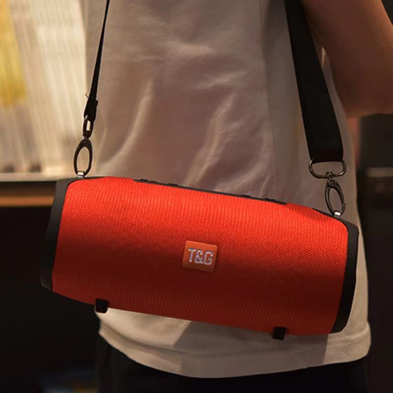 

TG125 Bluetooth Speaker Drum CHARGE Protable Wireless Speakers With Hook Strap Waterproof Big Super Bass Subwoofers HIFI Music Player TF USB