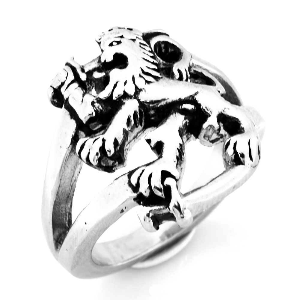 

FANSSTEEL STAINLESS STEEL MENS JEWELRY PUNK RING VINTAGE RING FILAND LEO LION SIGNET ANIMAL BIKER RING GIFT FOR BROTHERS FSR10W11
