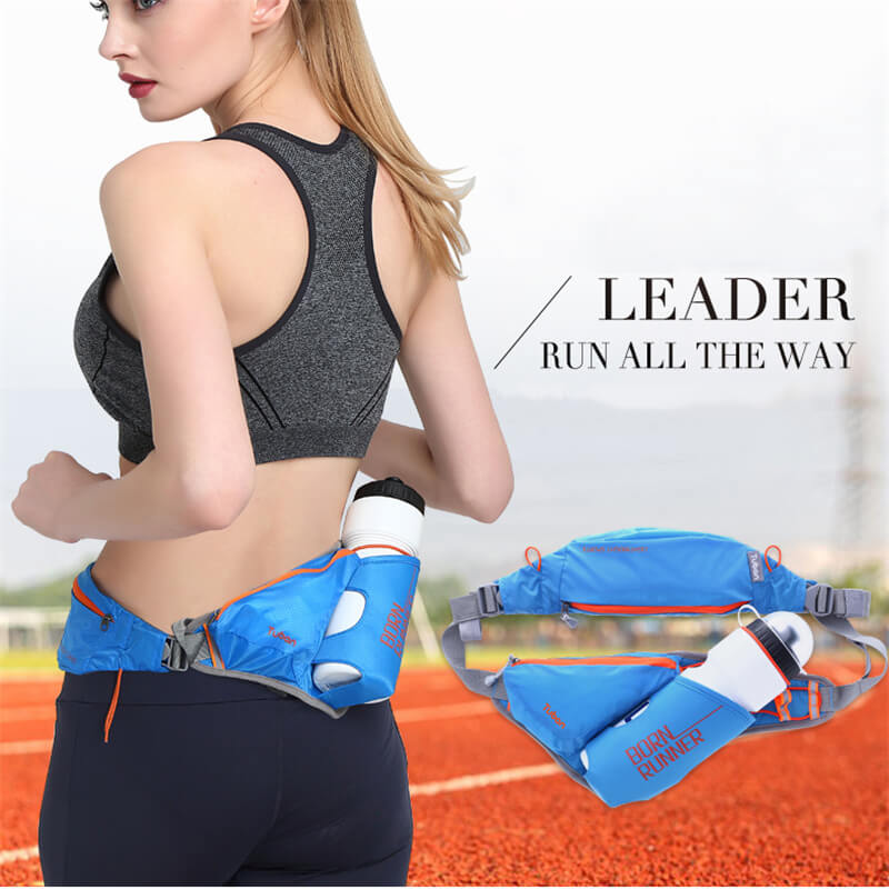 

Tuban Outdoor Waist Bag Hiking Running Kettle Pockets Sports Trekking Shoulder Pack Storage, Orange
