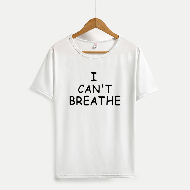 

Mens Casual T-shirts Womens Fashion Print Summer T-shirts 2020 New I CAN'T BREATHE Youth Solid Color Print Outdoorwear Hot Sale, Yellow