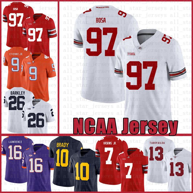 

NCAA Ohio State Buckeyes 97 Nick Bosa 7 Dwayne Haskins Jr American football Jersey Tua Tagovailoa Tom Brady, Ncaa (laohu)