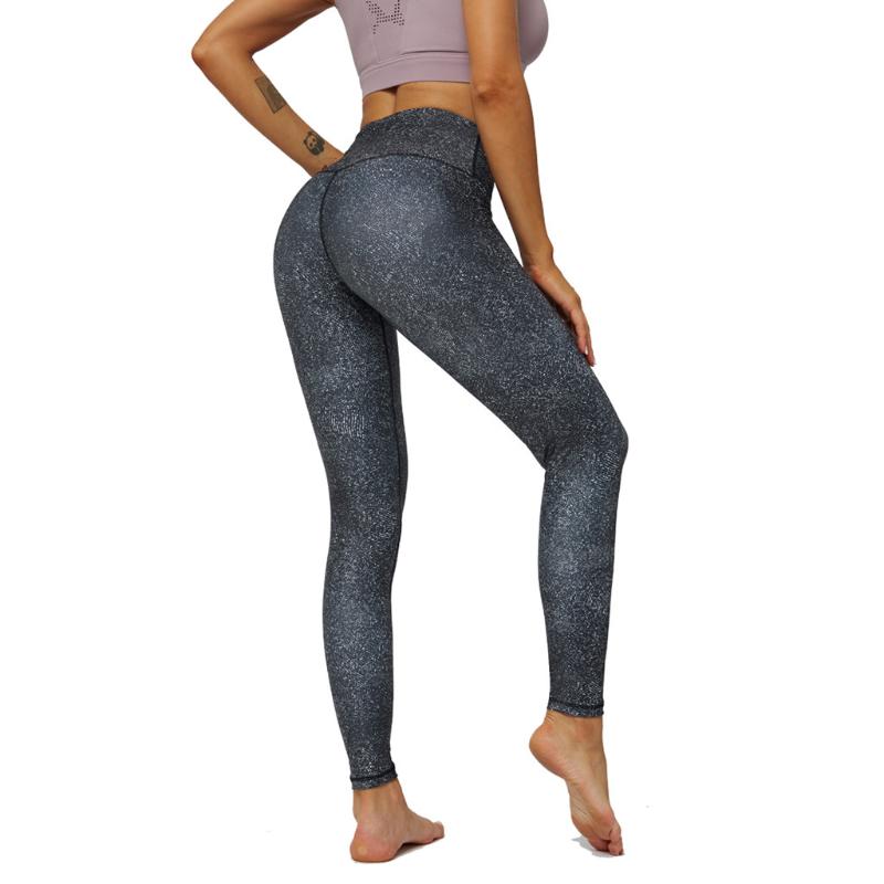 

Women' Printing Pocket Fitness Running Cultivate Oneself Ninth Yoga PantsHigh waist exercise yoga pants leggings #GM, Black