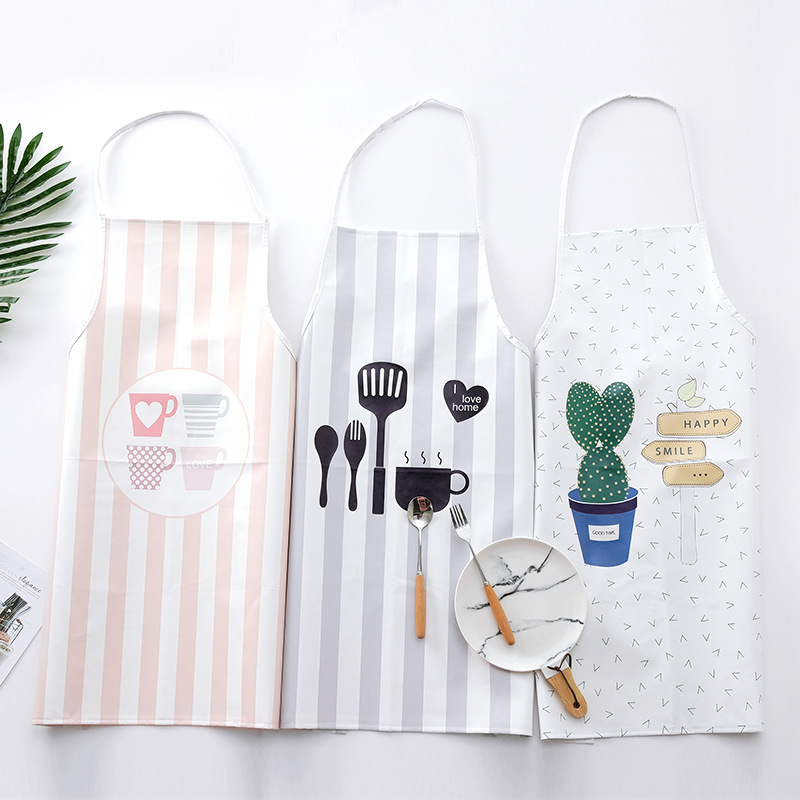 

Nordic Style Water and Oil Proof Apron Woman Adult Bibs Cooking Baking Coffee Shop Cleaning Aprons Kitchen Accessory 80*59CM