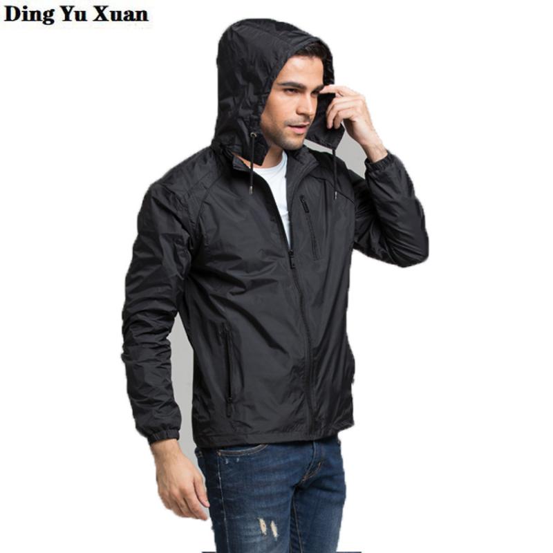 

2020 New Mens Streetwear Bomber Hooded Jacket for Men Spring Autumn Trench Coat with Hood Sportwear Windbreaker Jackets Men, Black