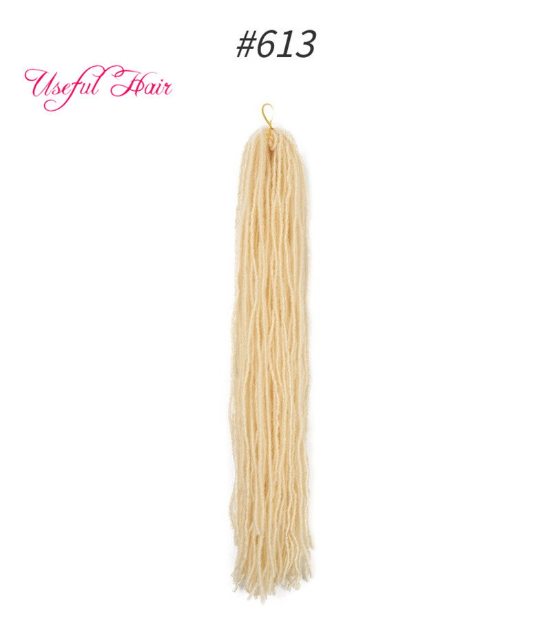 

Dreadlocks by DIY Crochet hair extensions synthetic hair weave ombre blonde 18Inch braiding hair Micro Locs Sister Locs straight for marley, 1b+burgundy