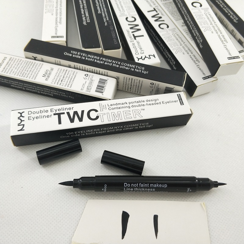 

NYX twc timer double eyeliner untra-portable waterproof double eyeliner landmark portable design containing doubke-headed eyeliner dhl