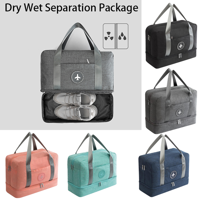 

Dry And Wet Separation Swimming Bag Beach Waterproof Shoe Bag Travel Vacation Clothes Toiletries Storage Bag Fitness Organizer