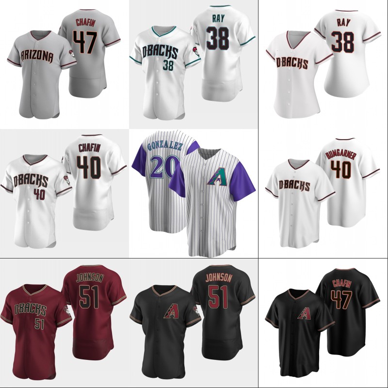

2020 Season Archie Bradley Madison Bumgarner Andrew Chafin Robbie Ray Alex Young Luke Weaver Corbin Martin Merrill Kelly Baseball Jerseys, Blue;black