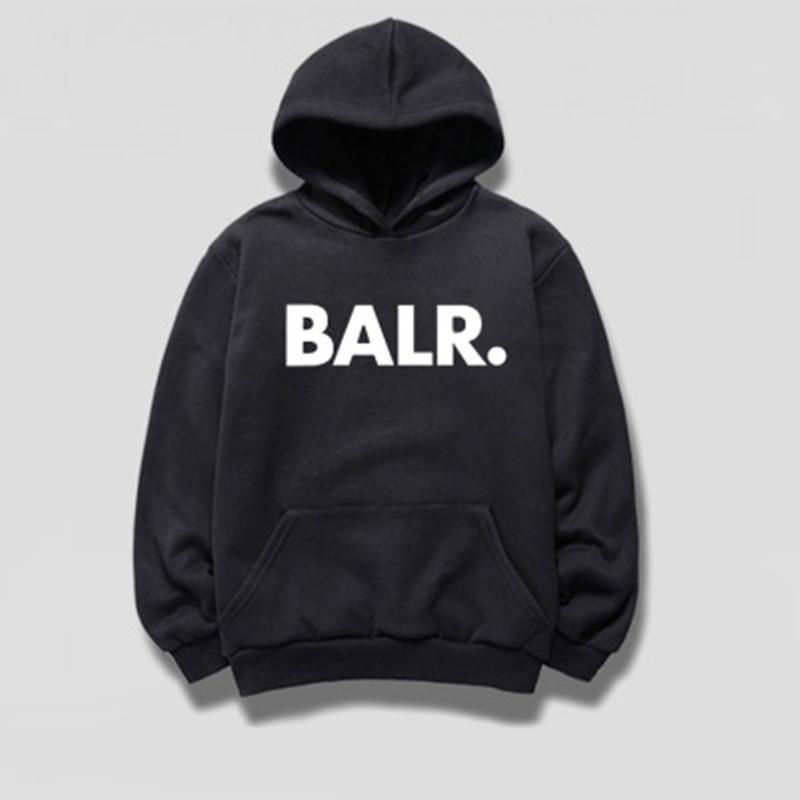 

Men BALR Printed Fleece Hoodies Spring Autumn Winter Long Sleeved Hooded Tops Casual Hip Pop Pullover Punk Mens Sportswear Sweatshirt Cool