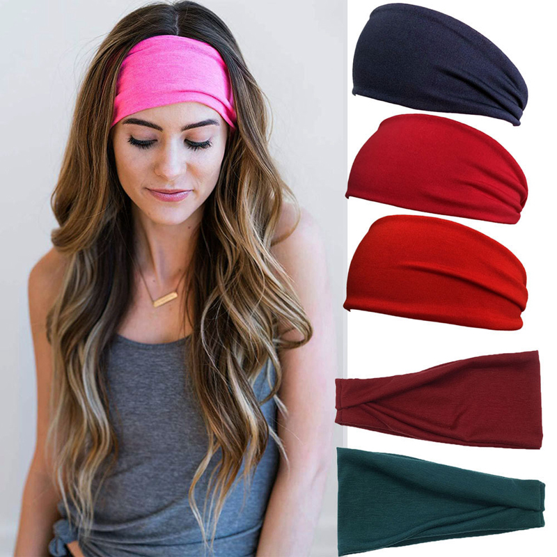 Headband Pink Leaves Headwear Sport Sweatband Yoga Head Wrap for Men Women
