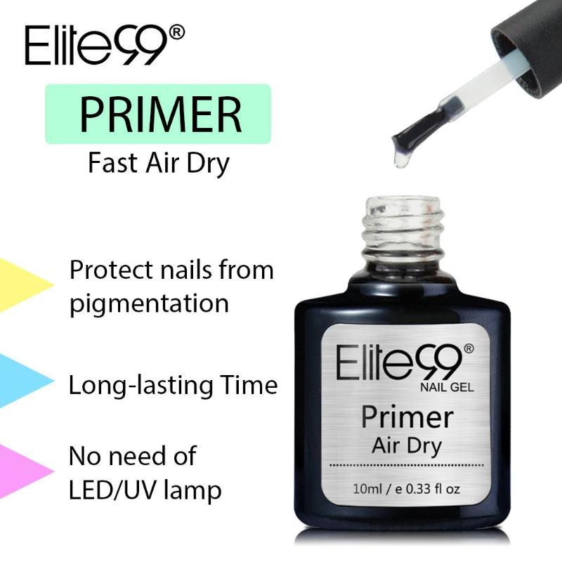 

Elite99 10ml Long Lasting Fast Air Dry Primer UV LED Gel Base Primer No Need Of UV/LED Lamp Soak Off Gel Nail Polish Art Design, As pic