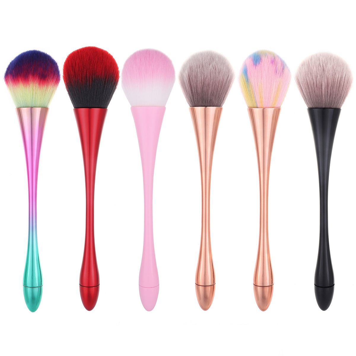 Tamax Aluminum Handle Nail Soft Dust Cleaner Cleaning Brush Acrylic UV Gel Powder Removal Manicure Tools makeup brush Small Waist design NAB039-image-453291169