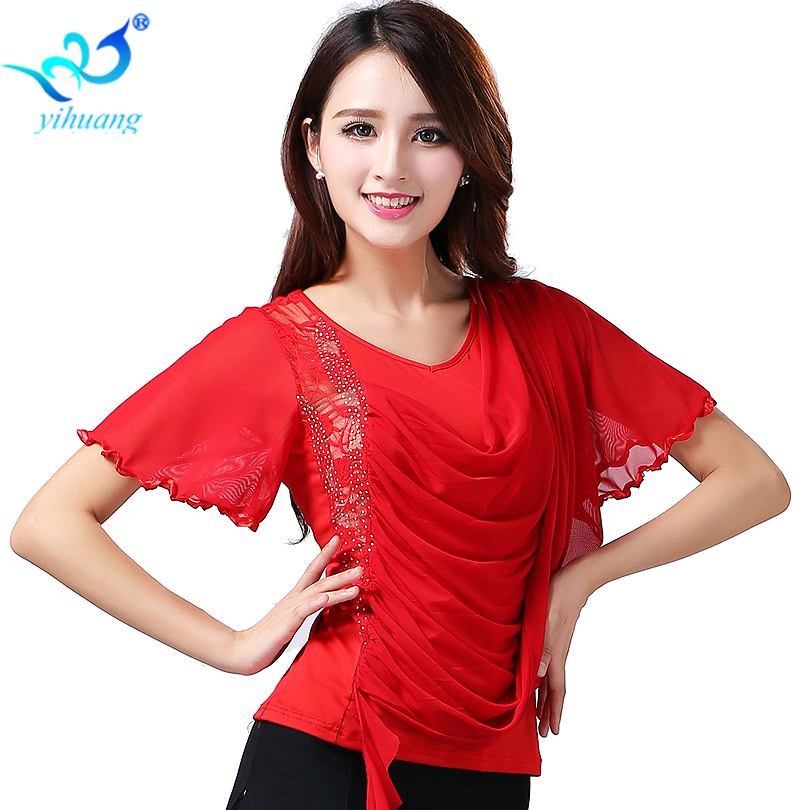 

Free Shipping Ballroom Dance Costume Tops Ladies Modern Standard Blouses Latin Flamenco Tango Waltz Latin Salsa Samba Tops, Rose pink