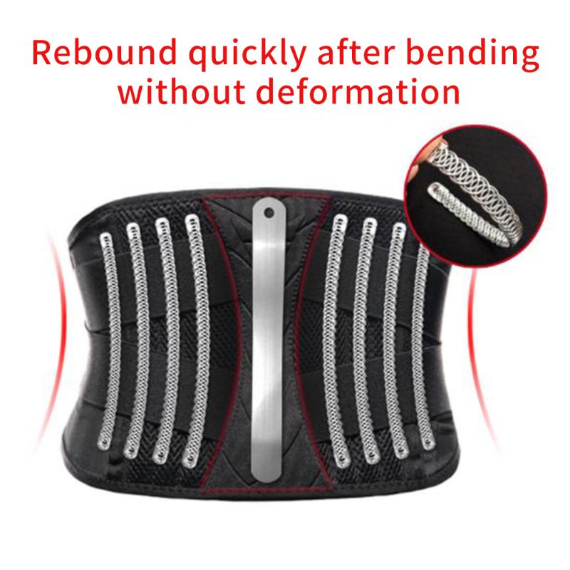 

Protective Gear Widened Fitness Waist Belt Sport Lumbar Wrap Slim Gym Training Lower Back Support Pain Relief Spine Workout, As pic