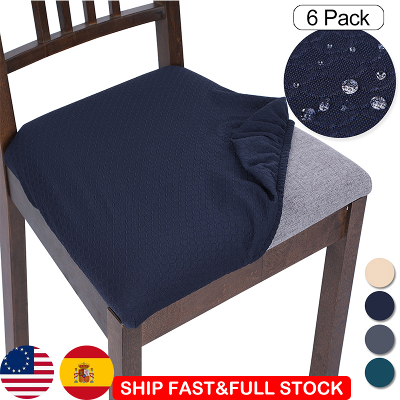 

1/2/4/6Pcs Chair Seat Protector Covers Kitchen Stretch Dining Chair Cover Removable Elastic Seat Case Living Room Slipcover