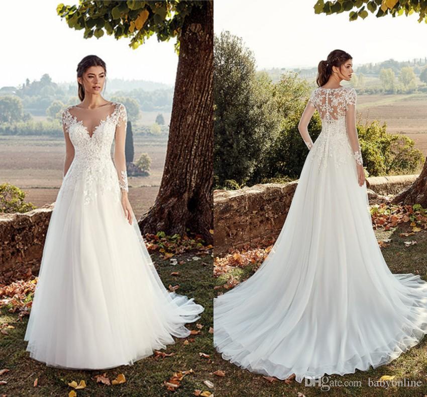 Discount Simple Designed A Line Wedding Dresses For Western