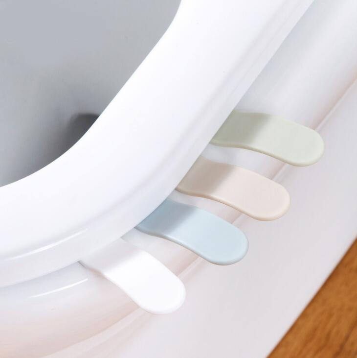 

Bathroom AccessoriesToilet Seat Lifter Handle Avoid Touching Home Use Hygiene Accessory with Self-adhesive Stickers Khaki White Color